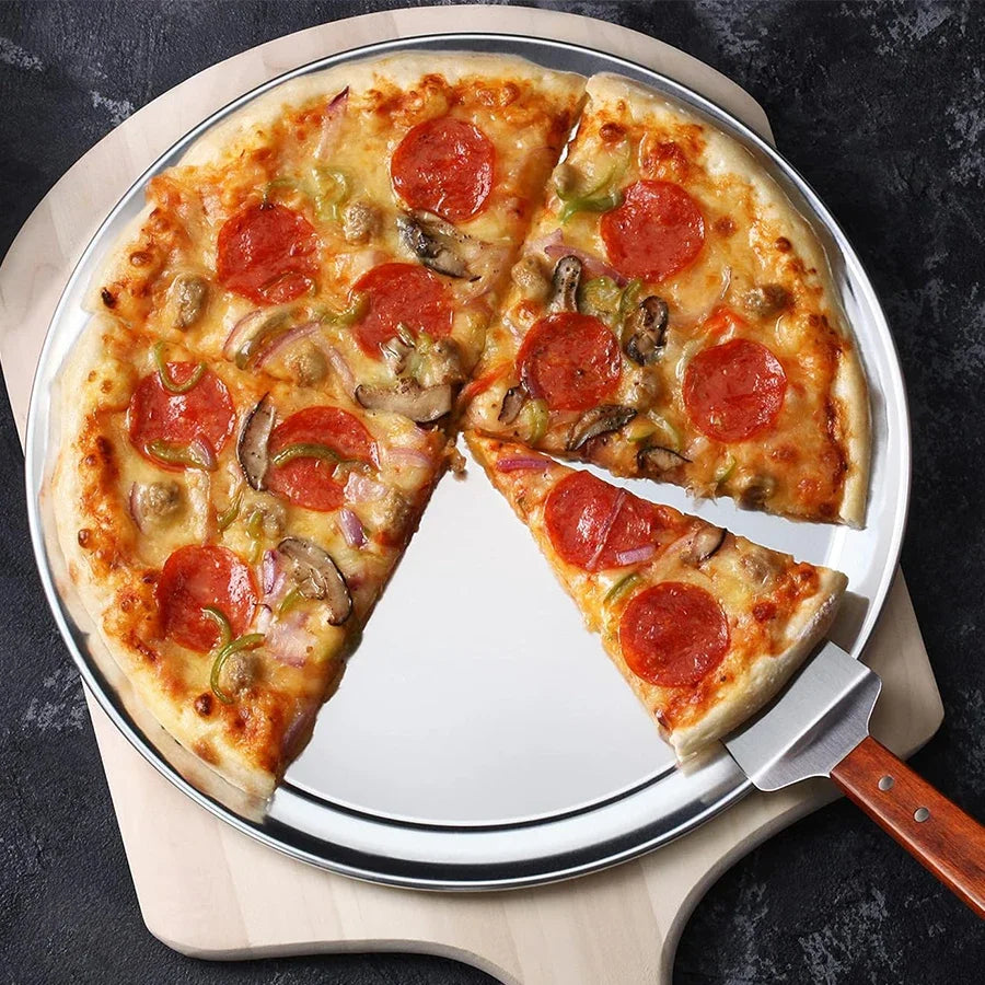 Stainless Steel Pizza Peel Pizza Spatula with Non-Slip Heat-Resistant Handle for Pizza Oven Baking Home Kitchen Oasis Select