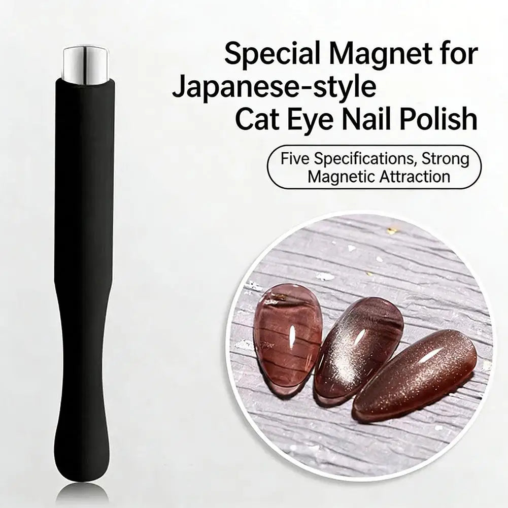 Cat Eye Magnet for Nails Magic Cylindrical Nail Polish Magnet Stick Gel Polish Magnetic Wand Manicure Tools for DIY Nail Art Oasis Select