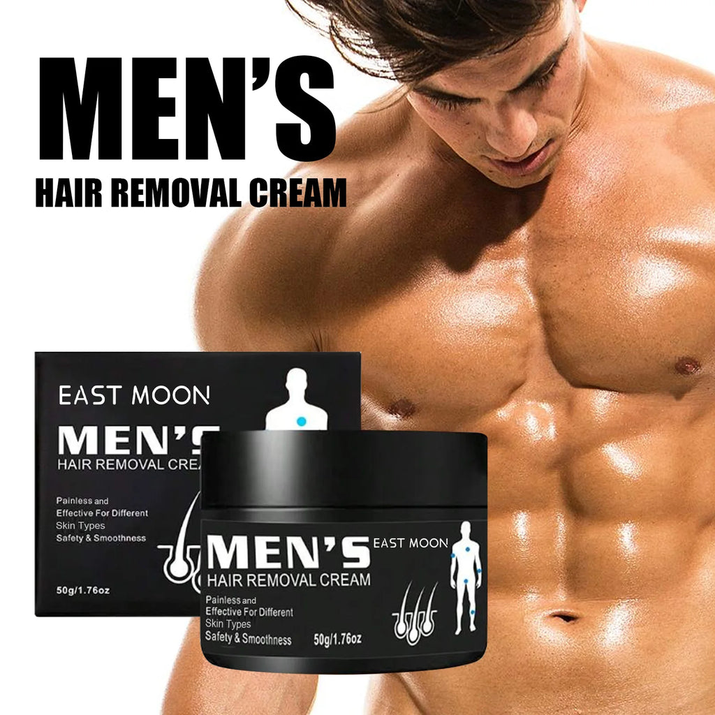 East Moon Men's Aloe Hair Removal Cream – Painless & Gentle Hair Removal Cream Oasis Select