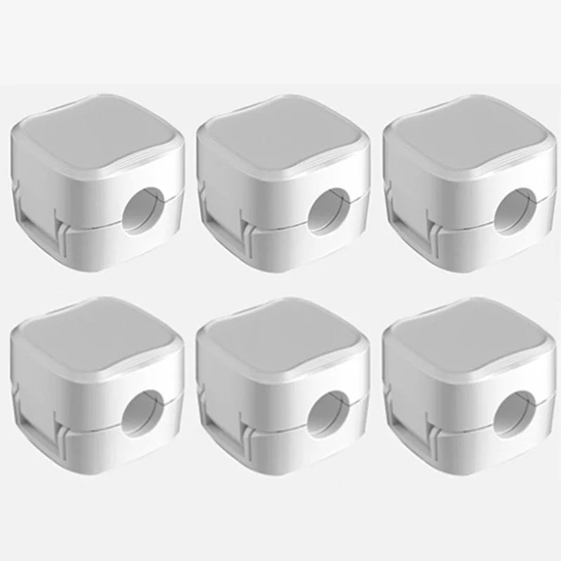 1/3/6PCS Magnetic Cable Clips Cable Smooth Adjustable Cord Holder Under Desk Cable Management Wire Keeper Cable Organizer Oasis Select 6 Pcs White
