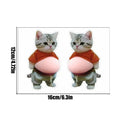 Cat Belly Sticker 3D self-adhesive Stickers Squeezeable Decoration Soft Pink Background Phone Decoration Sticker For Home Decor Oasis Select 1PC