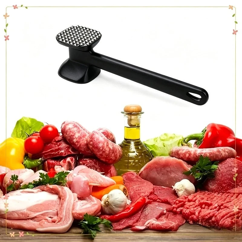 Heavy Duty Kitchen Meat Tenderizer Hammer, Stainless Steel Head with Rubber Grip-for Effortless Pounding&Tenderizing,Mallet Tool Oasis Select