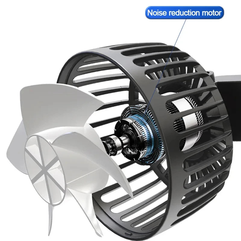 3-speed Car Seat Back Cooling Fan USB Charge Dual Head Fan 360 Degree Rotation Neck Cooler for Summer Car Accessories Oasis Select