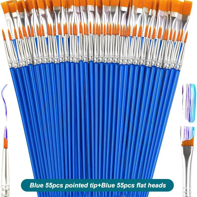 1set Nylon Hair Paint Brushes Set for Acrylic Watercolor Gouache Oil Digital Painting Detail Liner Brush for Canvas Plaster Doll Oasis Select A8