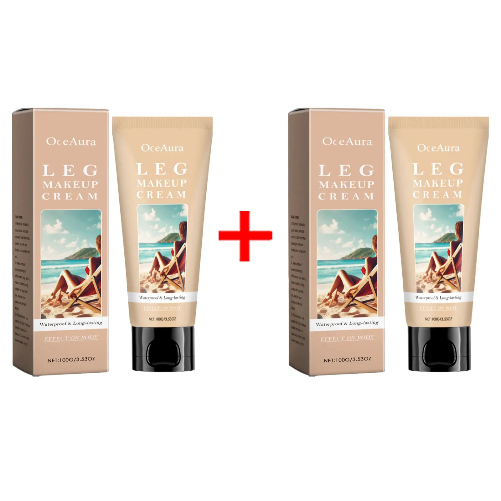 OceAura Leg Makeup Lotion – Waterproof Body Foundation Body Foundation Lotion Oasis Select A X 2PCS