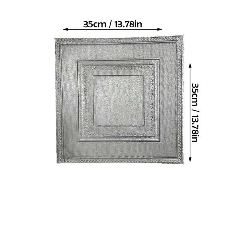 Adhesive Wall Wallpaper Waterproof and Moisture-proof Ceiling 3D Sheet Paper Safe Collision Prevention 35cm*35cm Sticker Home Oasis Select B 35cmX35cm-20pcs