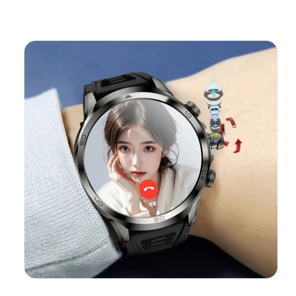 GOLDENSPIKE H19 Android 10 4G Smartwatch GPS AMOLED Camera