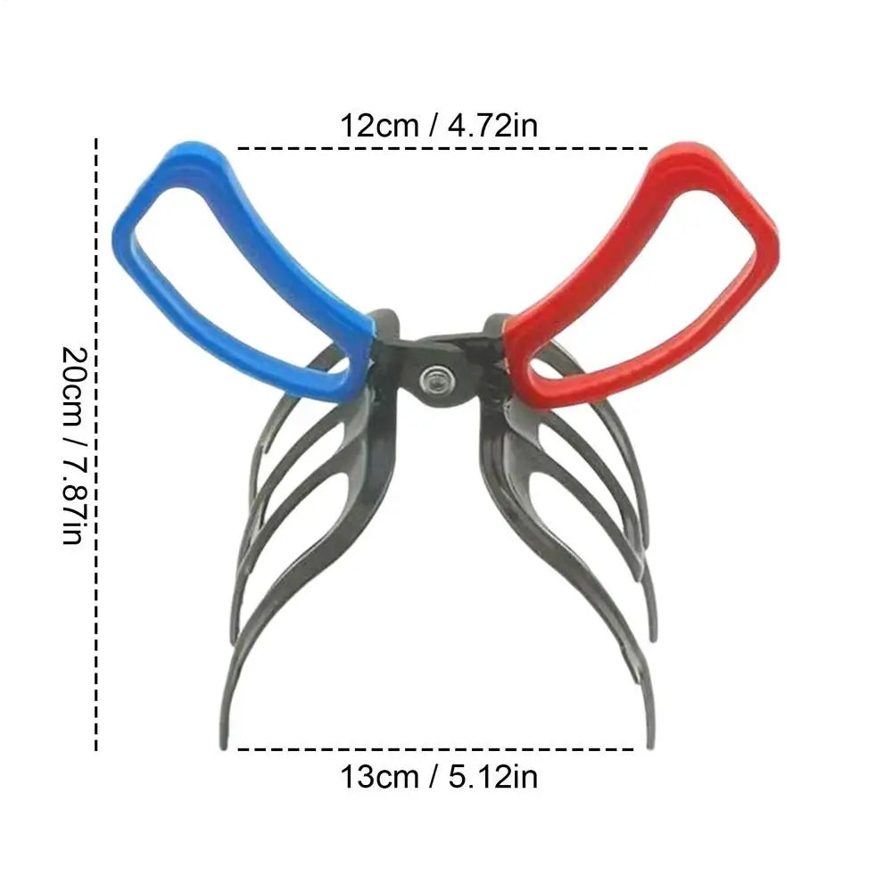 Claw Fish Gripper Metal Non-Slip Lightweight Multifunctional 3/2 Claw Fishing Pliers for Bass Walleye Catfish Carp Rivers Lakes Oasis Select 1PC