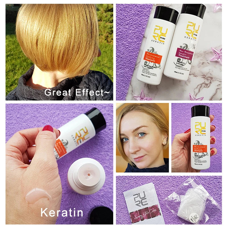 PURC Brazilian Keratin Treatment Shampoo & Conditioner Set Keratin Hair Treatment Oasis Select