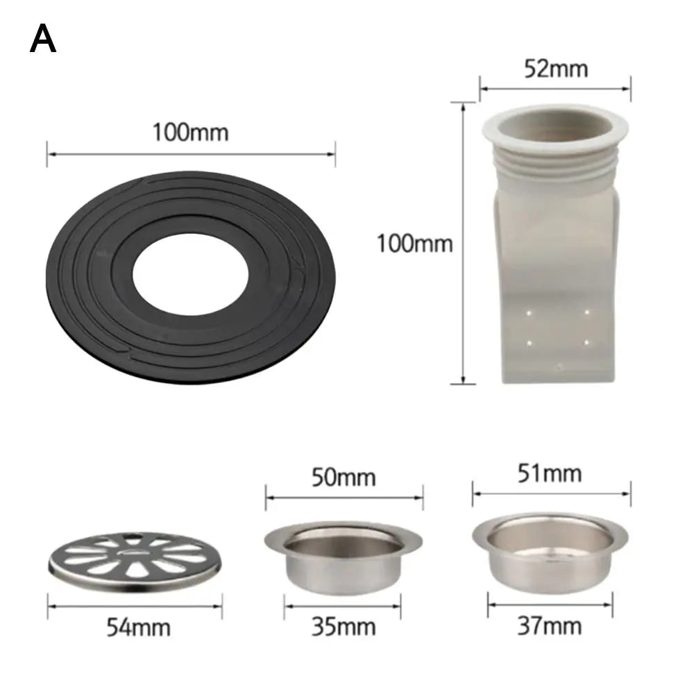 With Grid Grate Cover Shower Floor Drain Core Insect Proof Backflow Preventer Sink Strainer Anti Blocking Dectable Oasis Select A