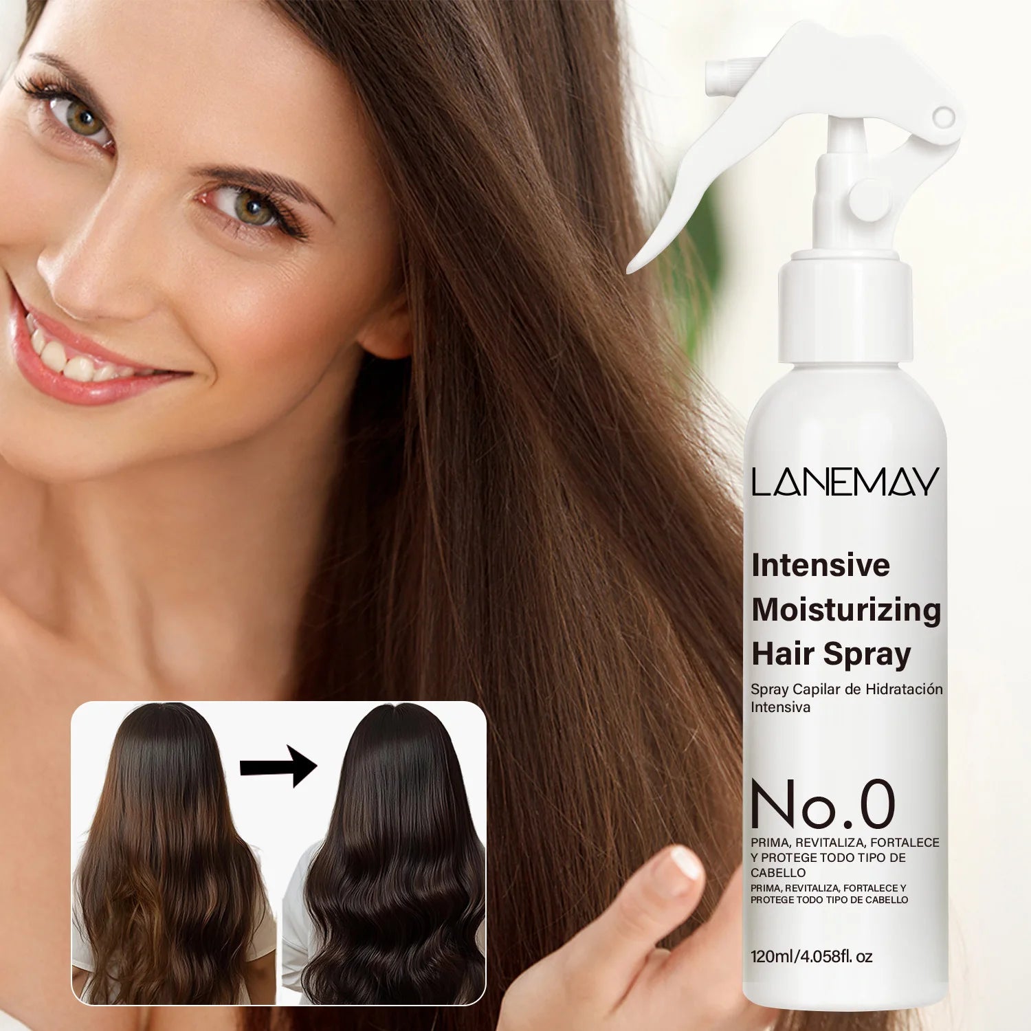 Intensive Moisturizing Hair Spray – All Hair Types, 120ml