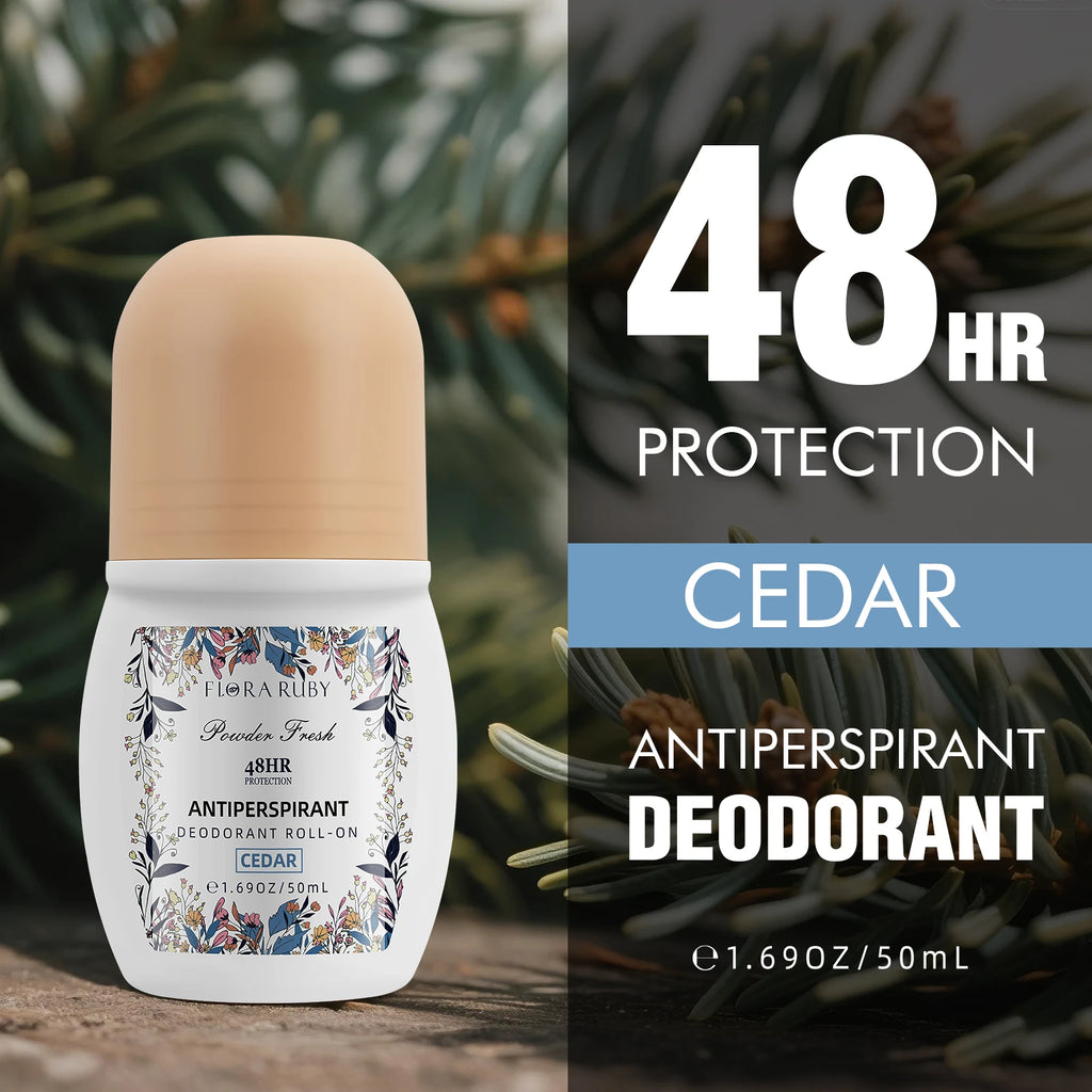50ml Roll On Deodorant Whole Body Anti Sweat Deodorant Roller Ball Balm Refreshing Fragrance Underarm Armpit Body Remove Odor Oasis Select CEDAR