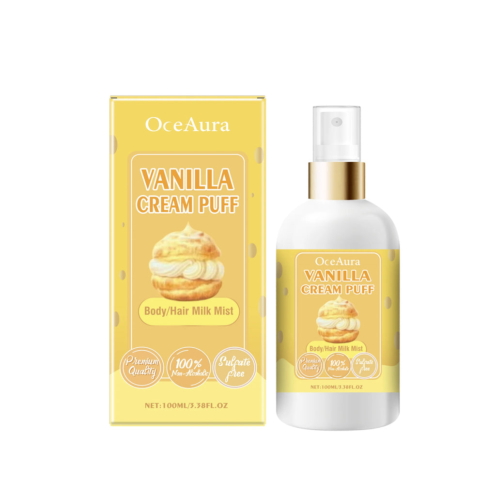OceAura Body & Hair Mist – Moisturizing Firming Spray 100ml Body & Hair Mist Oasis Select Vanilla Cream Puff