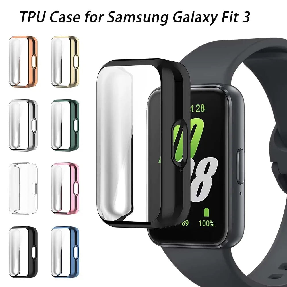 Samsung Galaxy Fit 3 TPU Case – Full Coverage Screen Protector Smartwatch Protective Case Oasis Select