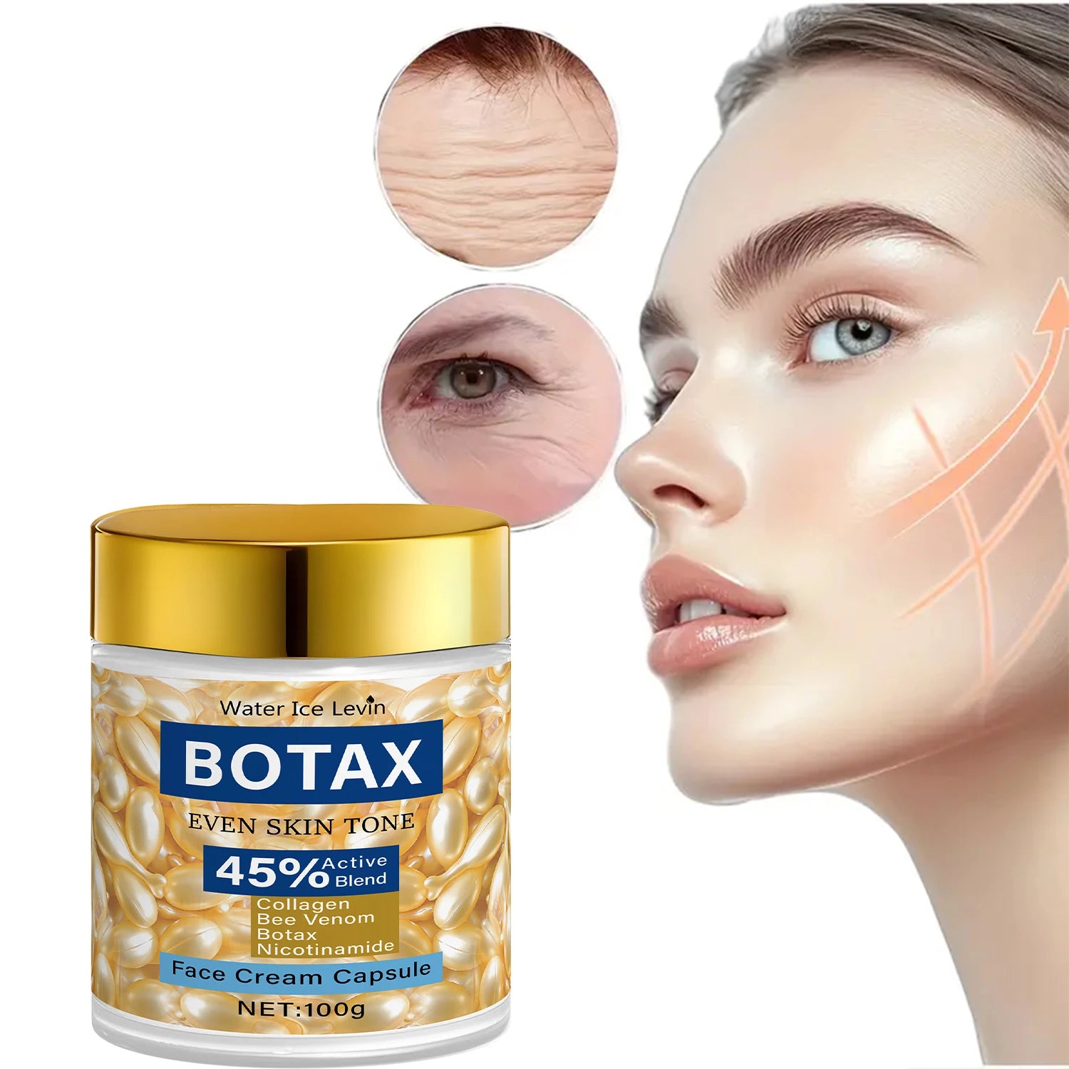 Water Ice Levin Even Tone Face Capsules – Collagen & Niacinamide Face Cream Capsules Oasis Select
