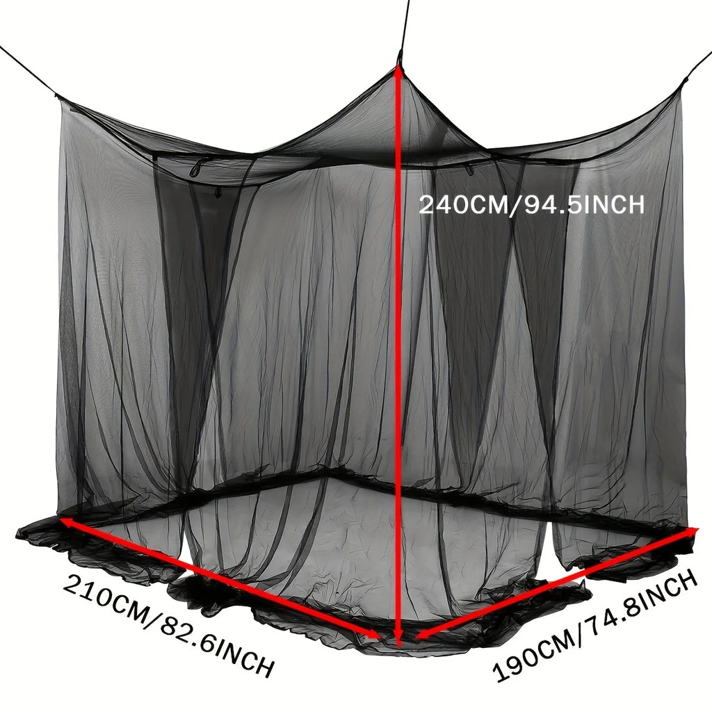 Quadrangle Mosquito Net, Floor To Ceiling Bed Canopy, Fits All Bed Sizes, Breathable Mosquito Proof Cover for Bedroom & Dorm Oasis Select