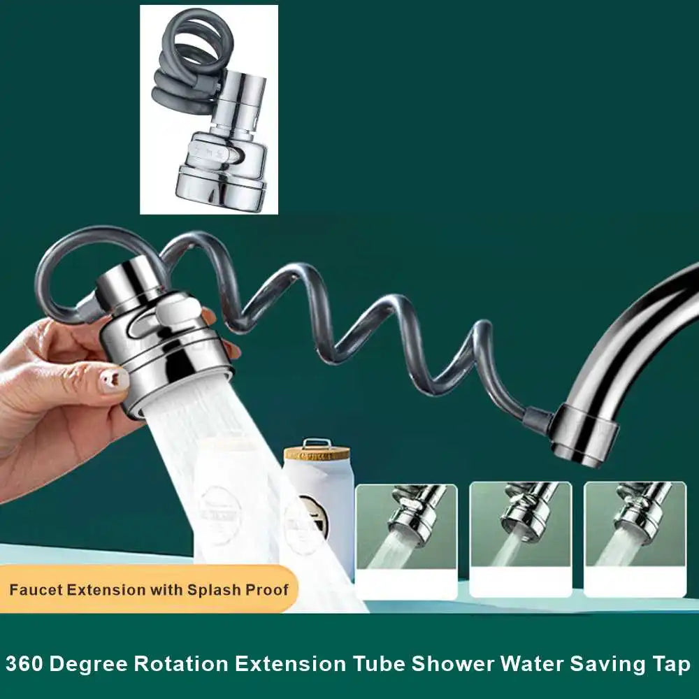 New 3 Modes Sink Faucet 360 Degree Rotation Filter Extension Tube Shower Water Saving Tap Universal Kitchen Gadgets Accessories Oasis Select