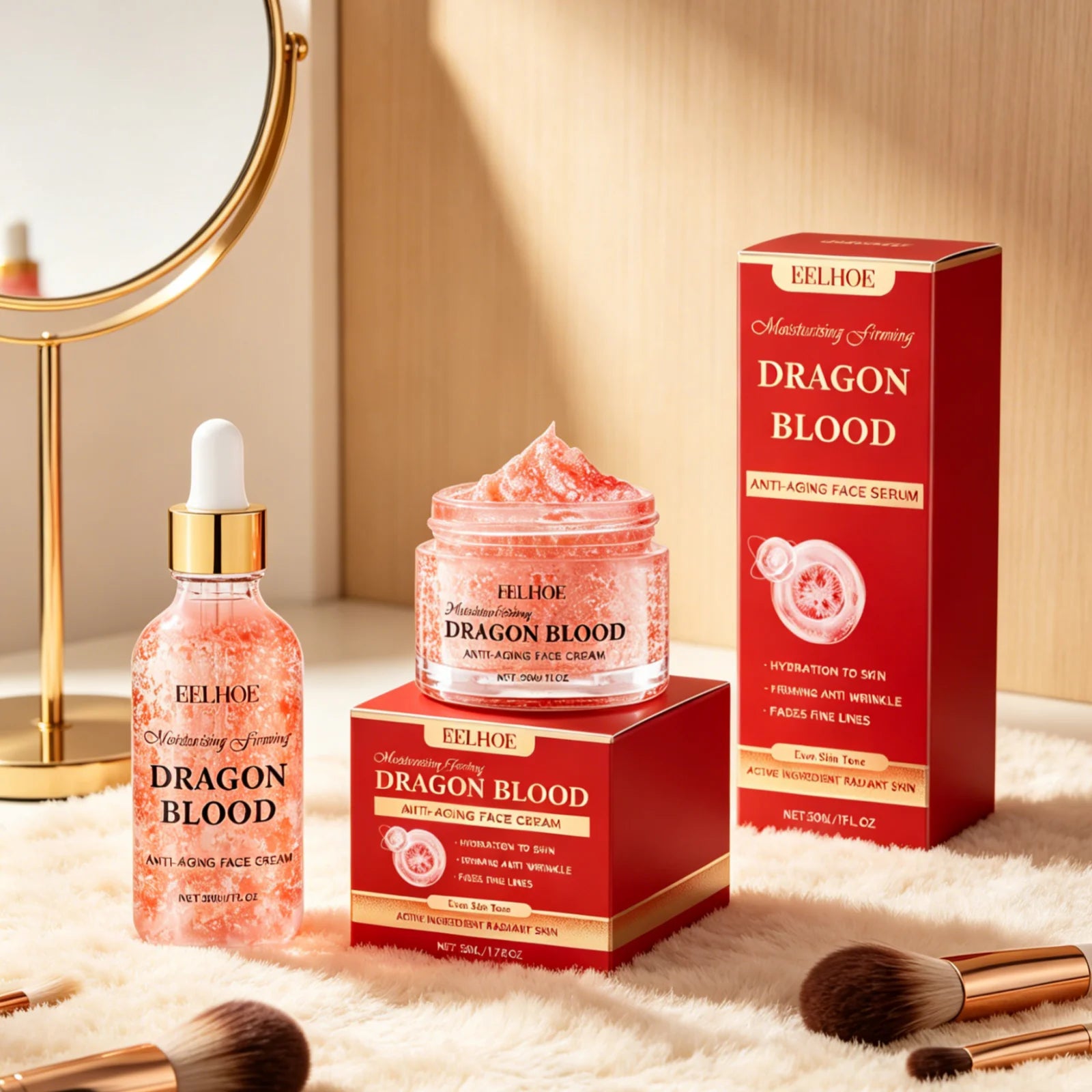 EELHOE Dragon Blood Cream Set – Anti-Aging Firming Serum Anti-Aging Skincare Set Oasis Select