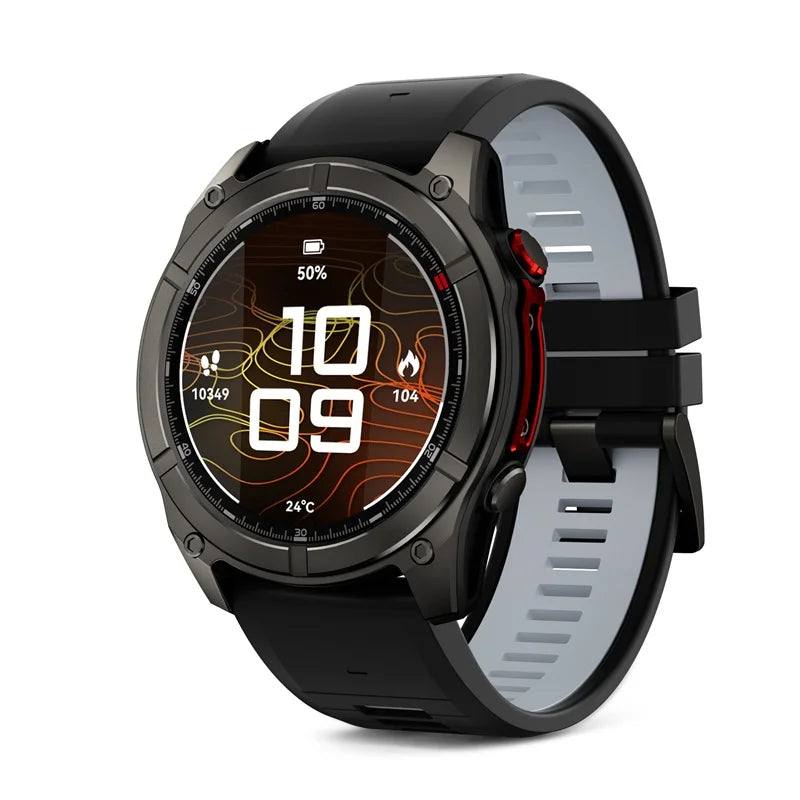 1.43 AMOLED Screen Compass Smart Watch Men Outdoor Flashlight ChatAI-GPT Sports Health Smartwatch SOS Waterproof Call Bracelets Oasis Select BKBGS