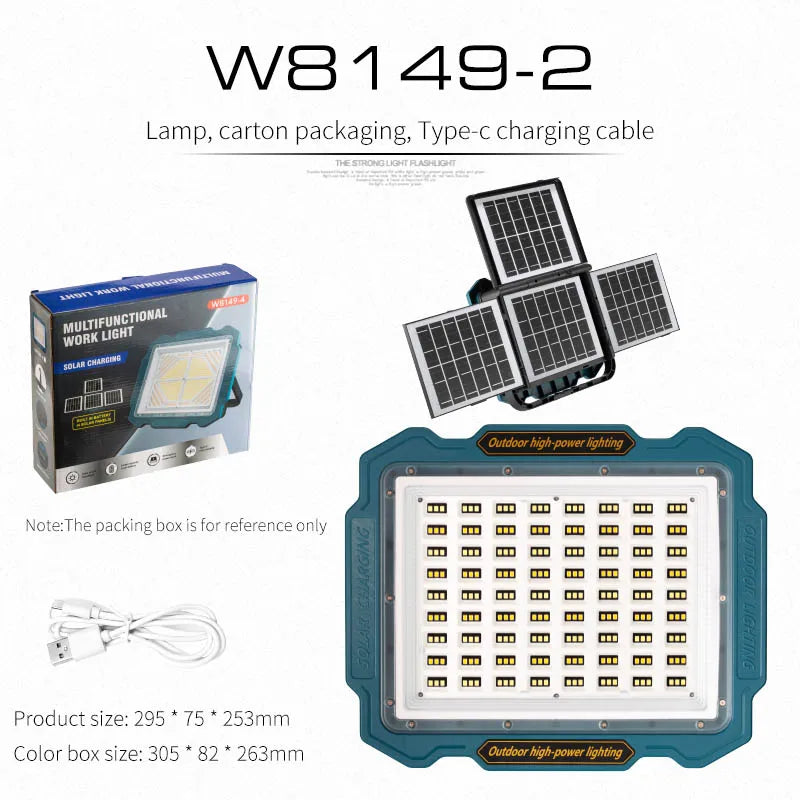 Powerful Solar Outdoor Lights High Brightness Led Floodlights Waterproof Courtyard Lights Courtyard Floodlights Oasis Select W8149-2 4solar panel