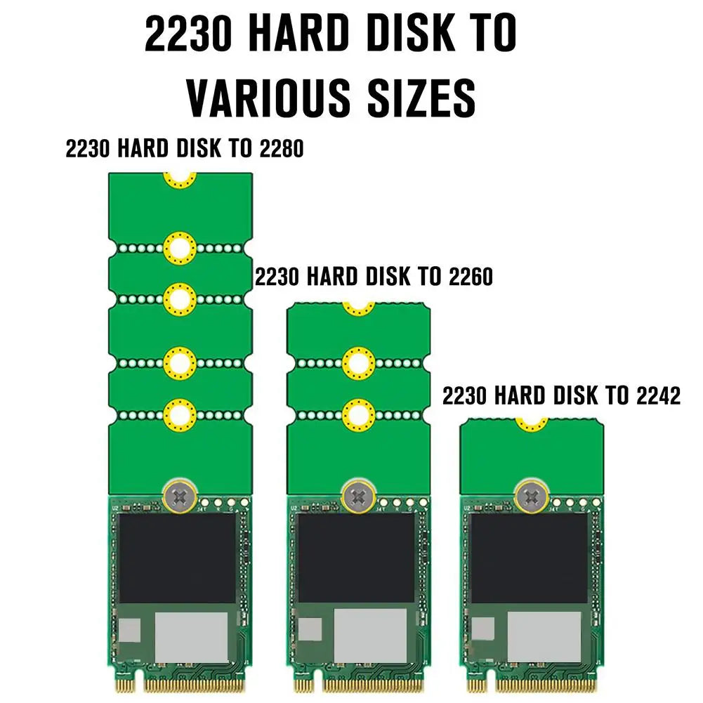 NGFF M.2 SSD Adapter 2230/2242/2260 to 2280 Converter Card