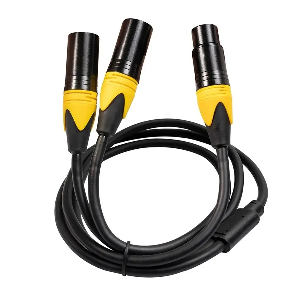 XLR Splitter 3 Pin XLR Female To Dual XLR Male Y Splitter Balanced Mic Cable 3FT 100CM Instruments Microphones Cables Signal Oasis Select