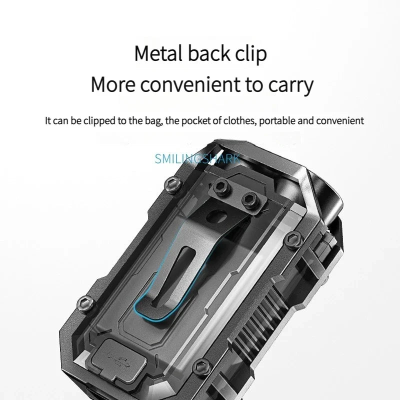 Rechargeable LED+COB Mini Multifunctional Flashlight Portable Outdoor Camping Emergency Keychain Light Oasis Select