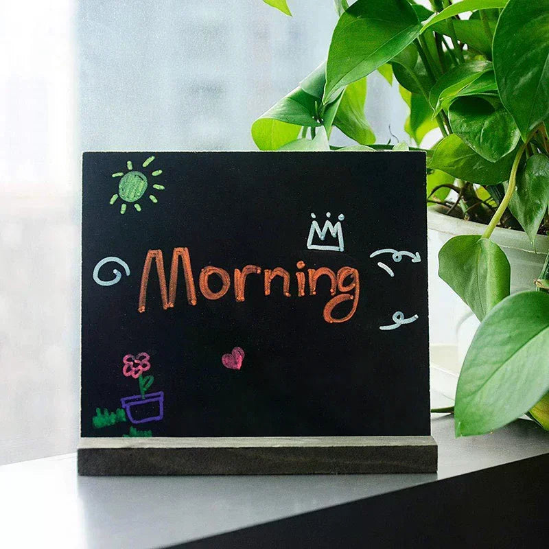 Vintage Wooden Desktop Chalkboard Sign & Message Board