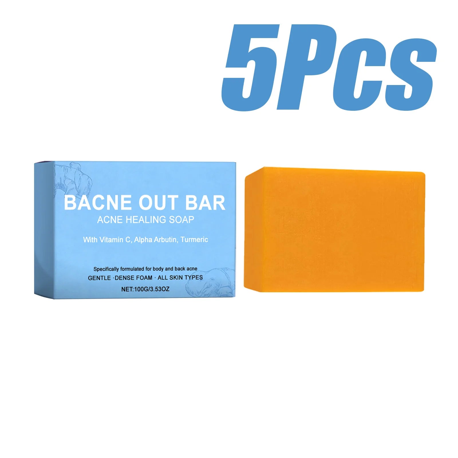 Body Cleansing Soap Gentle Anti Acne Exfoliating Facial & Body Cleanser Brightening Oil Control Soothing Skin Care Shower Soap Oasis Select 5Pcs