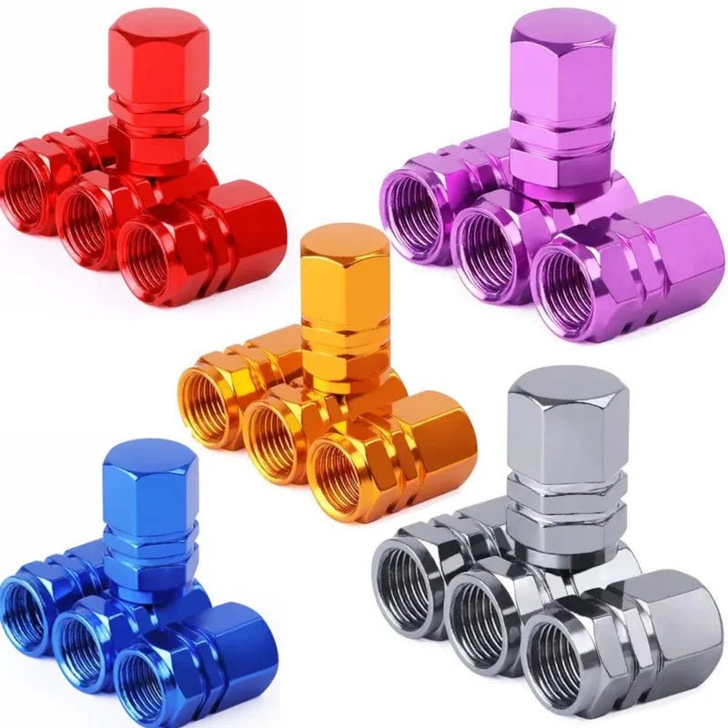 Tire Valve Stem Caps Decorative Tires Accessories Aluminum Alloy Nipple Wheel Caps For Cars Motorcycles Bicycle Cover Dustproof Oasis Select