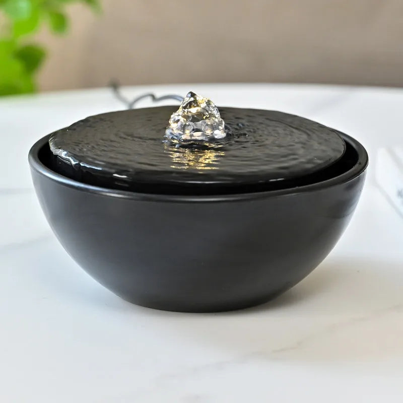 Compact Minimalist Waterfall Fountain Indoor Living Room Desktop Circulating Water Decor Office Landscape Waterfall Accessory Oasis Select
