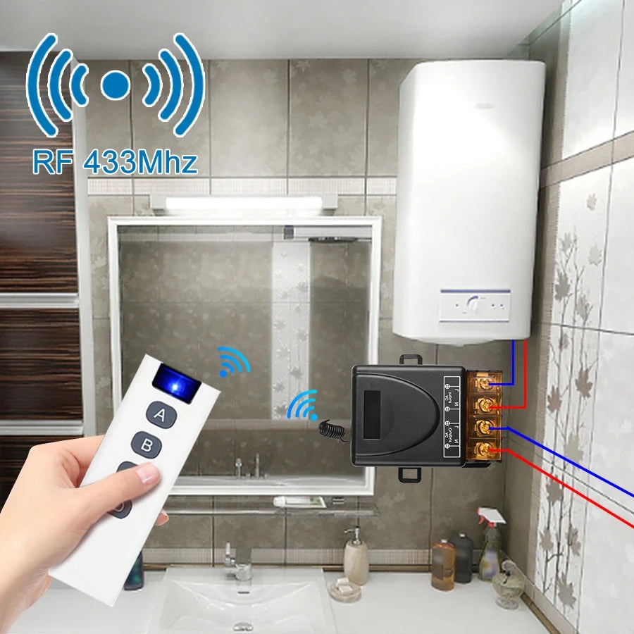 30A RF Wireless Remote Switch 433MHz – Pump & LED Control RF Remote Switch Oasis Select