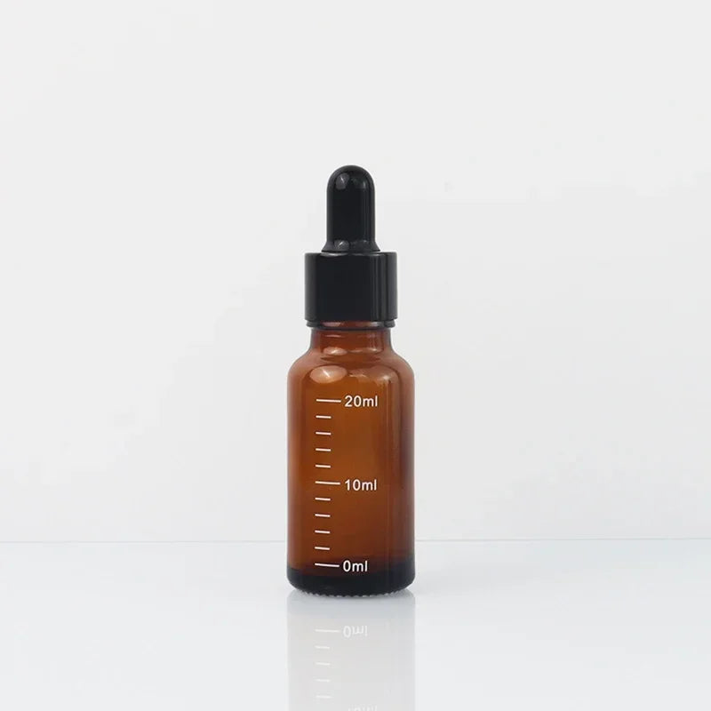 5ml-100ml Dropper Bottles With Scale Reagent Eye Drop Amber Glass Aromatherapy Liquid Pipette Bottle Refillable Bottles Travel Oasis Select 20ml