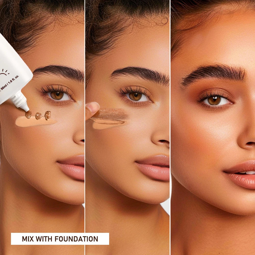 Bronzer Highlighter Drops Brightening Complexion And Contouring Facial Highlighter Mix Foundation Or Moisturizer Makeup Primer Oasis Select