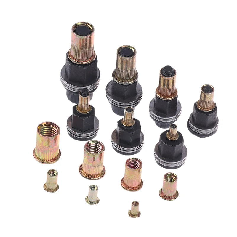 10pc Hand Rivet Nut Tool Set M3-12 Nut Heads Feature for DIY Jewelry Making And Crafting Oasis Select