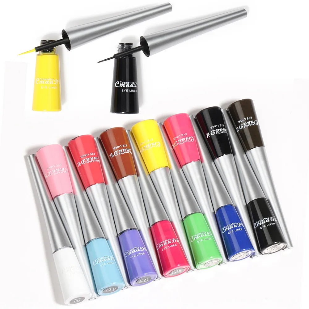 CmaaDU 14 Colors Long-lasting Liquid Eyeliner Set Bright color, Easy to Paint Waterproof smooth fast vivid matte eye makeup Oasis Select