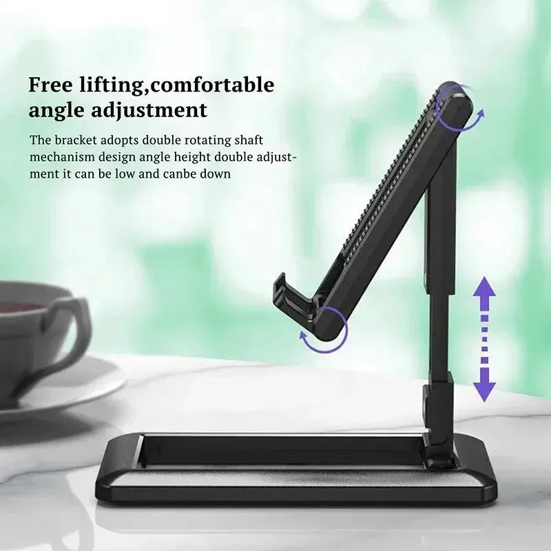Foldable Tablet Mobile Phone Desktop Phone Stand for iPad iPhone Samsung Desk Holder Adjustable Desk Bracket Smartphone Stand Oasis Select
