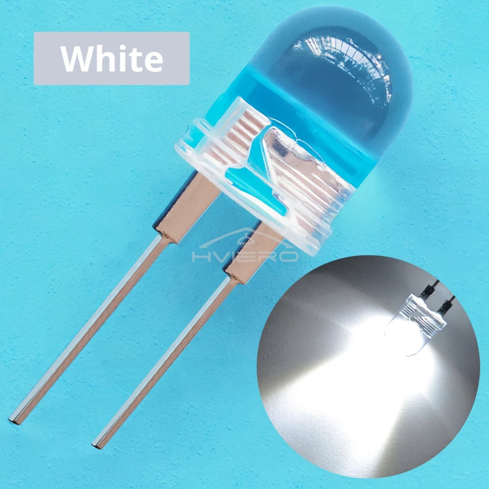 50PCS 10mm Round LED Diodes – High Brightness Multi-Color
