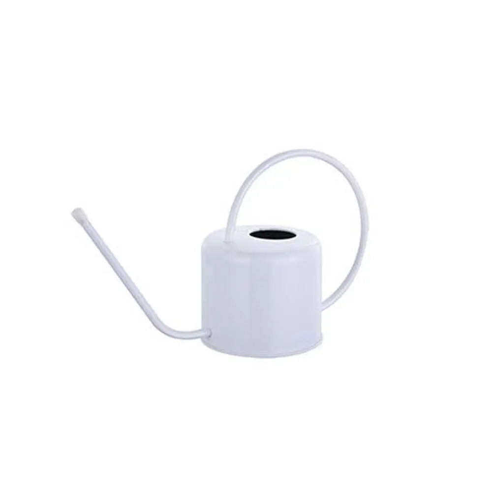 Sprinkler Stainless Steel Watering Can Rustproof Leakproof Comfortable Watering Pot 1.3L Long Nozzle Spray Kettle Gardening Oasis Select White