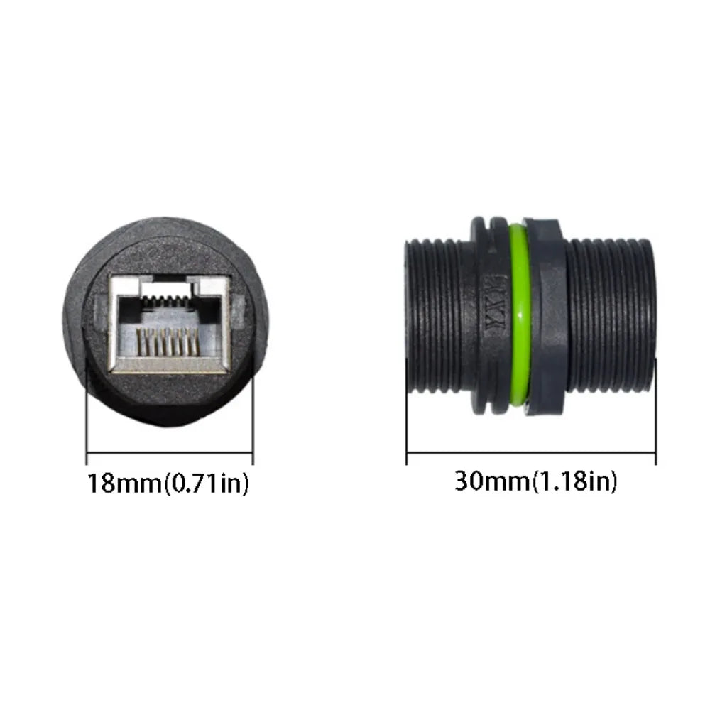 IP68 Waterproof RJ45 Panel Mount Connector M20/M23 8-Core