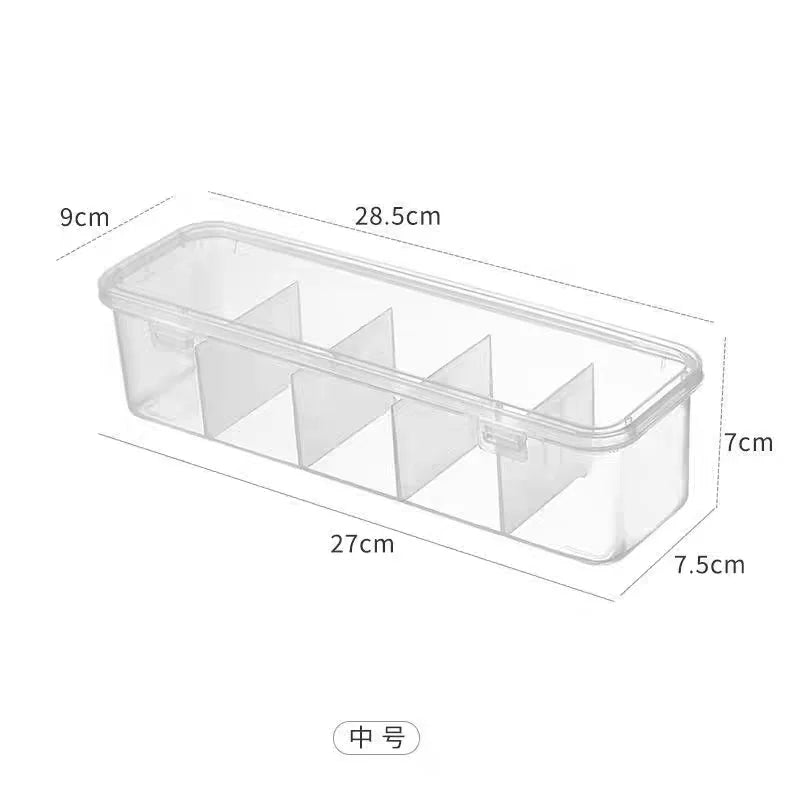 Transparent Cable Storage Box, Compartment Organizer With Lid, Dust-Proof Tidy For Use In Office And Home Oasis Select M