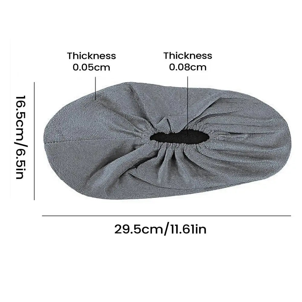 1Pair Household Shoe Covers Thick Reusable Non-slip Overshoes Indoor Keep Floor Carpet Cleaning Shoes Slippers Protector Oasis Select Gray 1 pair
