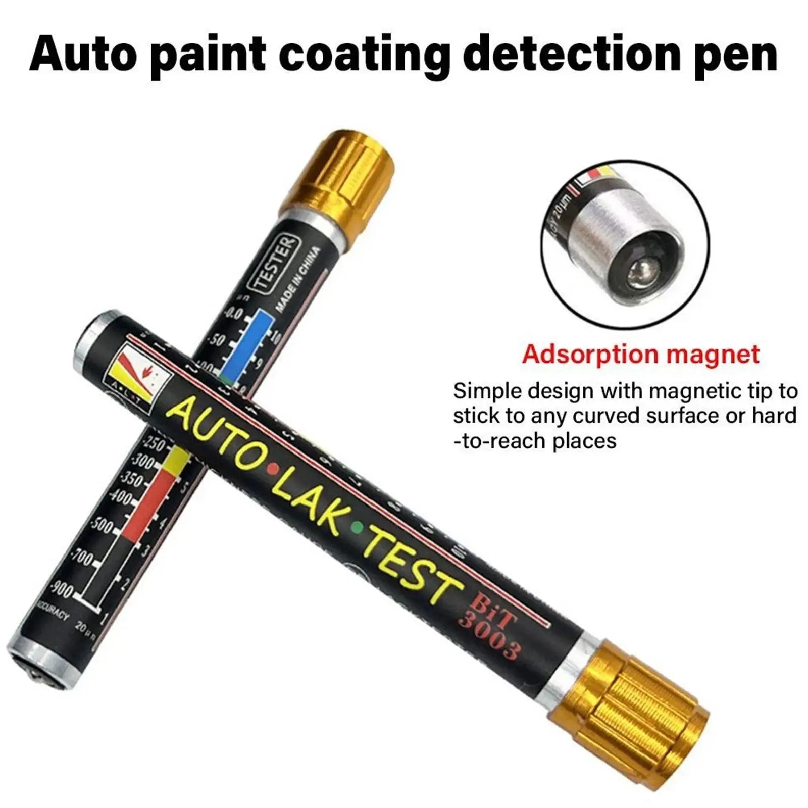 Portable Car Coating Thickness Test Pen Car Paint Thickness Gauge Car Paint Film Pen Automotive Magnetic Pen Car Paint Tester Oasis Select