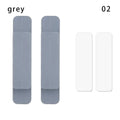 2Pcs Window Cabinet Drawer Organizer Wardrobe Handle Self-adhesive Door Handle Paste Open Sliding Door Knob Auxiliary Device Oasis Select grey-2