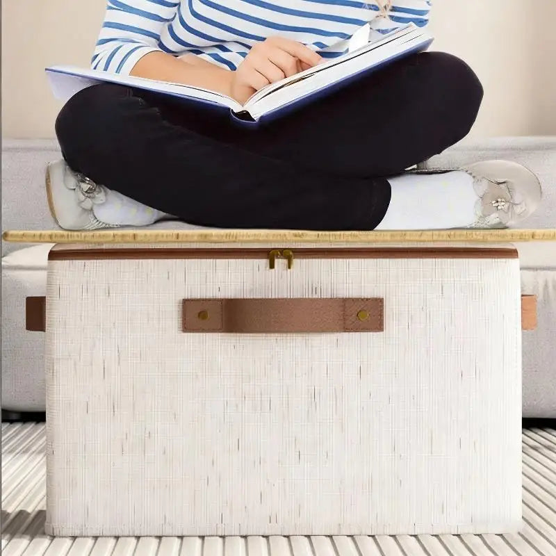 With Zipper Wardrobe Organizer For Home Portable Space-Saving Durable Foldable Clothes Storage Box Oasis Select