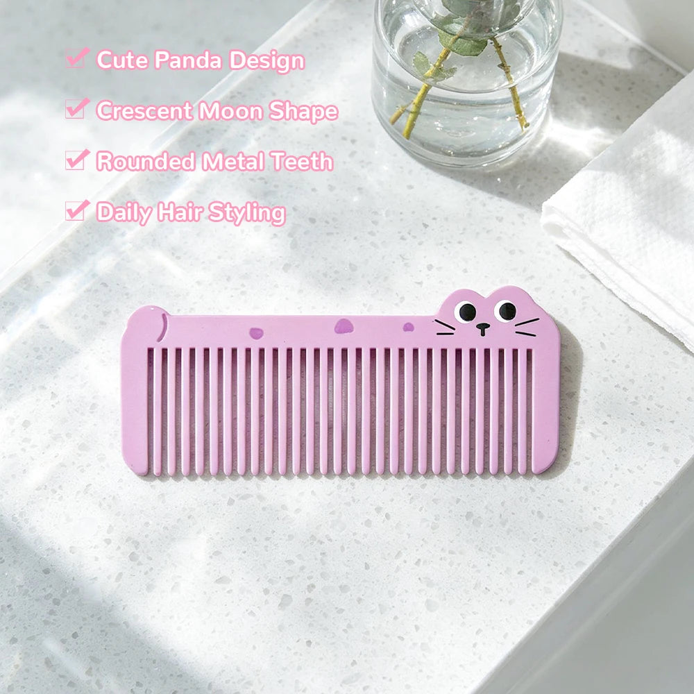 Mini Cartoon Kitten Wide Tooth Detangling Comb | Travel Hair Comb Hair Detangling Comb Oasis Select
