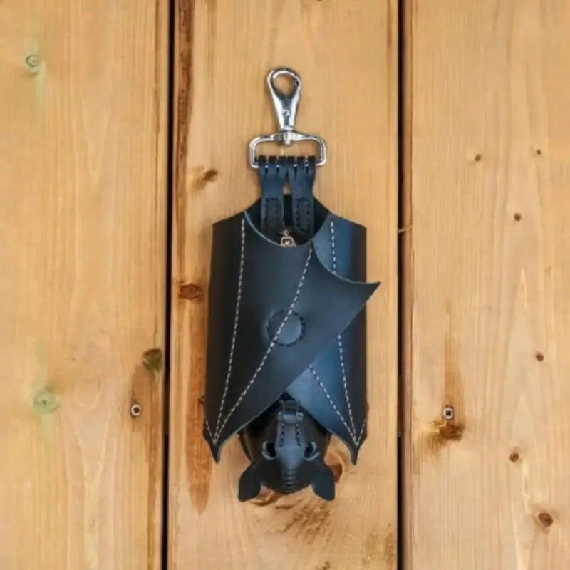 PU Leather Bat Coin Purse With Bat Keychain - Bat-Themed Zippered Coin Pouch Wallet Suitable For Women's Dress & Bat Costumes Oasis Select