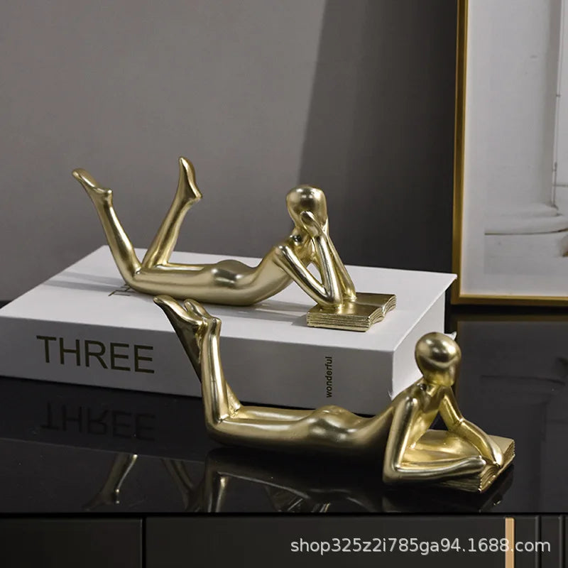 The New Creative Thinker Reads The Decoration Piece Modern Simple Home Living Room Abstract Decoration Gift Oasis Select
