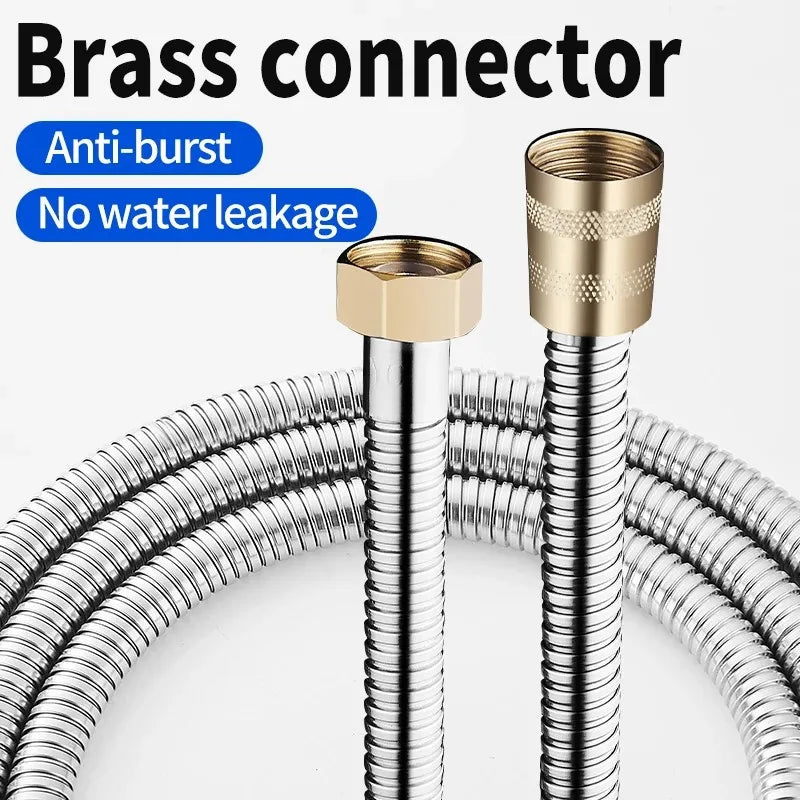 International Standard General 1.5/2/3M Shower Hose Bathroom Water Heater Explosion Proof Sprinkler Stainless Steel Shower Hose Oasis Select