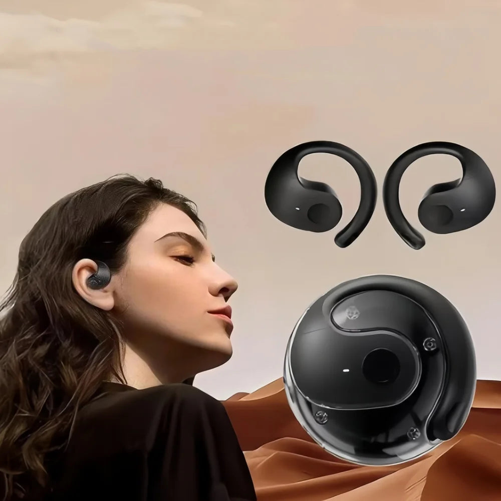 Wireless Headphones Comfortable Ear Hook Touch Control Earbuds with Mic Wireless Bluetooth Headset Phone Earphones Game Oasis Select